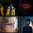 thumbnail image 4 of 1 Light Up Glasses, Blue 4 Modes LED Glasses EL Wire Neon Light Light Up , Shutter Neon Rave Flashing Light Up Glasses for Party/Nightclub/DJ/Concert/, 4 of 5