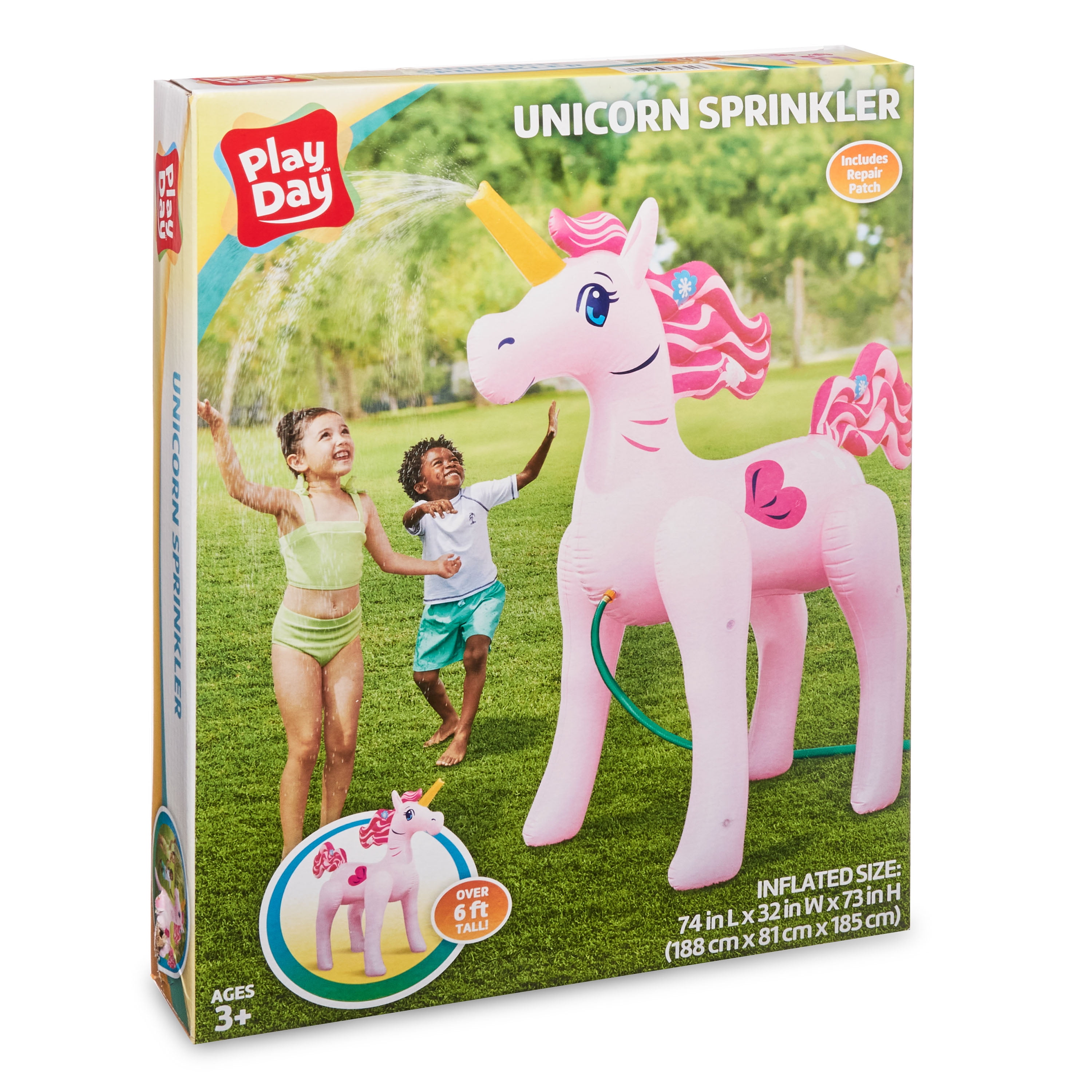 Play Day Unicorn Sprinkler Extra Large Inflatable Unicorn Water Toys - Outdoor Summer Unicorn