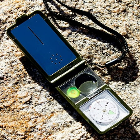 Best Survival Electronic Compass & 10-in-1 Camping Multi Tool - Includes LED Light, Thermometer, &