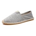 thumbnail image 3 of Closed Toe Canvas Slip on Flat Espadrilles Loafers for Men and Women, 3 of 3