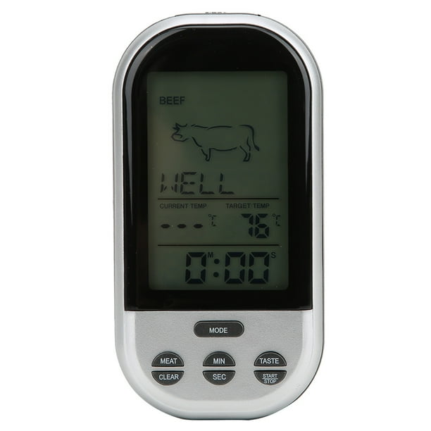 Sonda digital Cocina Comida Carne BBQ Termómetro de cocina Sincronización remota inalámbrica EOTVIA No