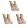 thumbnail image 1 of Transemion Five-Toes Separated Toe Socks For Comfort And Flexibility Silicone Pad Low-cut Liners Socks Pink 3Set, 1 of 6