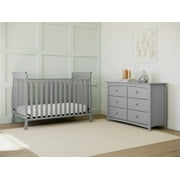 Storkcraft Maxwell 3-in-1 Convertible Baby Crib, Pebble Gray