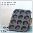 thumbnail image 4 of Molde para hornear antiadherente de 12 tazas para muffins, molde para hornear muffins reutilizable y molde para magdalenas, 4 of 9