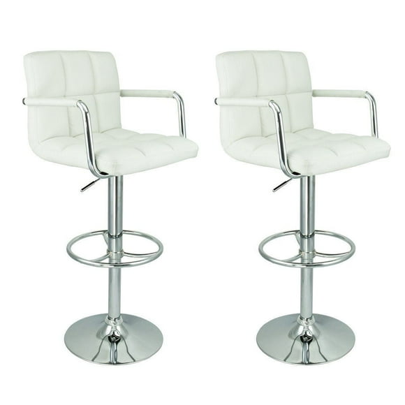 Nicer Furniture White Hexagrid Bar Stool