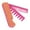 Rose red, variant on Fine and Wide Tooth Comb Hair Picking Comb 3 in1 Folding Comb Travel Pocket Comb for Everyday Grooming & Combing Hair