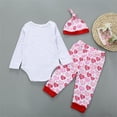 thumbnail image 4 of Vedolay Grils 2023 Outfits Little Girl Outfits Off Shoulder Ruffles Prints T Shirt Tops and Pants Set,White 6-12 Months, 4 of 5