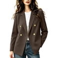 thumbnail image 2 of Ynynloco Blazers for Women Business Casual Long Sleeve Button Down Open Front Suit Jacket Dressy Work Blazer with Pockets Winter Fall Outfits, 2 of 5