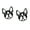 Black, variant on French Bulldog Dog Earrings for Women Frenchie Love Puppy 14KT Gold Plated Stainless Steel Stud Ginger Lyne