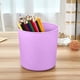 thumbnail image 4 of Mini bote de basura de escritorio con tapa, contenedor de almacenamiento de plástico rosa de 7.7x5.5x5.5in para cocina, oficina, baño - Cesta de basura compacta de 0.22lb para restos de papel, 4 of 5