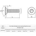 thumbnail image 4 of Tornillos Torx DGZ Store M6 x 30 mm de acero inoxidable 304, 20 unidades, 4 of 4