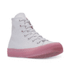 Converse Women's Chuck Taylor Hi Casual Sneakers Size: 8.5, Color: white/ cherry blosoom, Location No.: 1464