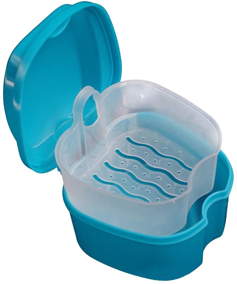 Denture Box Orthodontic Prosthesis Teeth Storage Box With Hanging Net