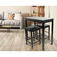 thumbnail image 3 of Pearington Set de Table 3 Pièces en Bois Espresso Brun et Blanc, 3 of 3