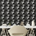 thumbnail image 3 of Ambesonne Crane Peel & Stick Wallpaper for Home, Bird Pattern, 13"x100", Black and White, 3 of 6