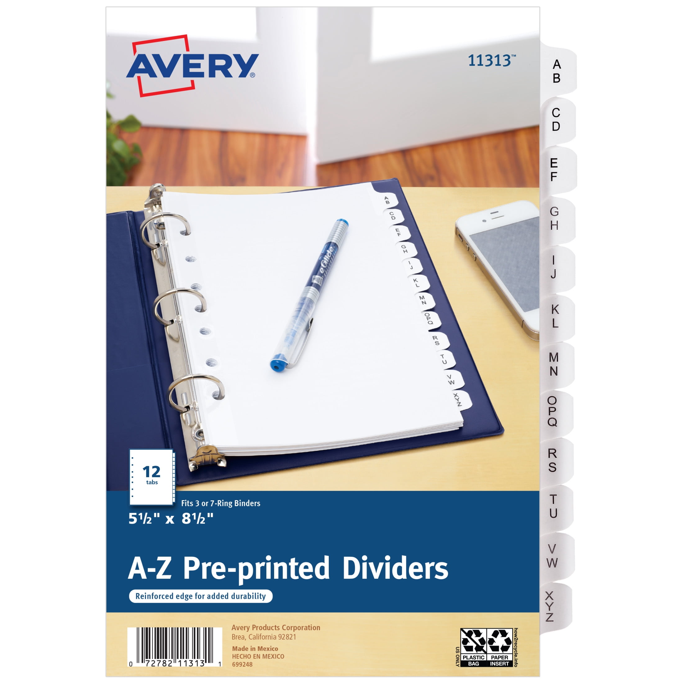 Avery A-Z Tab Page Dividers, 8.5