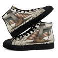 thumbnail image 4 of Memorial Day Remember And Honor High Top Canvas Shoes Sneakers Black Size 5, 4 of 7