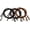 Black, variant on Leather Braided Split Reins  (Dark Brown)