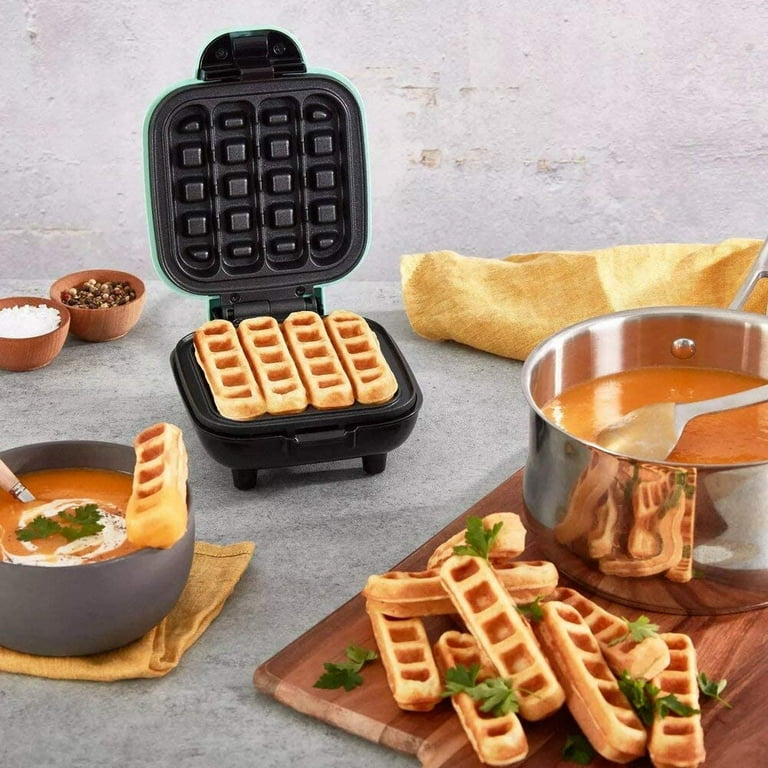 Dash Mini Waffle Stick Maker 4 inch, Aqua 