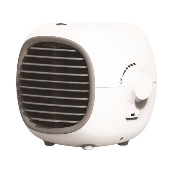 Needhep Air Conditioners Hands Free Bladeless Fan,Small Fans for Home, Fan For Tent Camping, Rotating Fan for Bedroom (White)