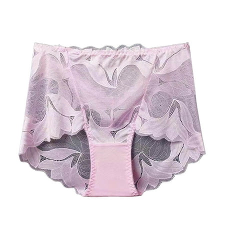 

HEVIRGO Women Panties Mid Waist Stretchy Seamless Quick Drying See-through Lace Sexy Ladies Boyshorts Briefs Underpants Daily Wear