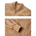 thumbnail image 4 of Hood Crew Men's Bomber Jacket Casual Zipper Coat Lightweight Long Sleeve Sportwear Windbreaker Khaki 2XL, 4 of 7