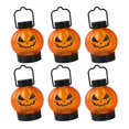 thumbnail image 1 of 6 piezas de luces de calabaza de Halloween, linternas de vela, lámpara, linterna de calabaza brillante, accesorios cara de mueca, 1 of 8