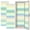 Color 3, variant on Boho 2 Pcs School Locker Magnetic Wallpaper 12" x 36" summer Horizontal Stripes blue Macaron Reusable Removable Locker Accessories Back to School Supplies