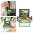 3D Folding Book Rural World Bomb Explosion Book Idyllic Key Chain Bomb ...