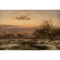 thumbnail image 3 of Hugo Veit 14x11 Black Modern Framed Museum Art Print Titled - Enjoyment at a Winter Evening, 3 of 5