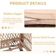 thumbnail image 7 of W WARMHOL Outdoor Rattan Swing Glider Chairs, Patio Bistro Set of 2 Chairs with Thickened Cushions, All-Weather Furniture Wicker Conversation Rocking Glider Sets for Patio Balcony & Garden, 7 of 7