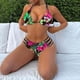 thumbnail image 3 of Gibobby Conjunto de bikini para mujer Traje de baño dividido sexy con múltiples correas de bikini dividido para mujer(Rosa caliente,M), 3 of 4