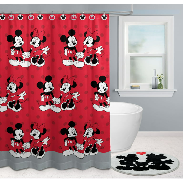 Louis Vuitton Mickey Minnie Bathroom Set Shower Curtain Style 57