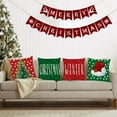 thumbnail image 6 of Christmas Pillow Covers 18x18 Set of 4 Merry Christmas Cushion Covers Xmas Throw Pillow Covers Red Green Winter Holiday Pillow Covers Pillow Cases for Outdoor Couch Sofa Decoration(18 Inch), 6 of 6