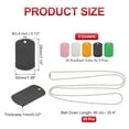 thumbnail image 2 of Uxcell 2" Metal Stamping Blanks Tags, Anodized Aluminum Blank Dog Tags Rectangle Laser Engraving Blanks with 35" Ball Chain Silver/Pink/Black/Green/Gold 25 Pcs, 2 of 7