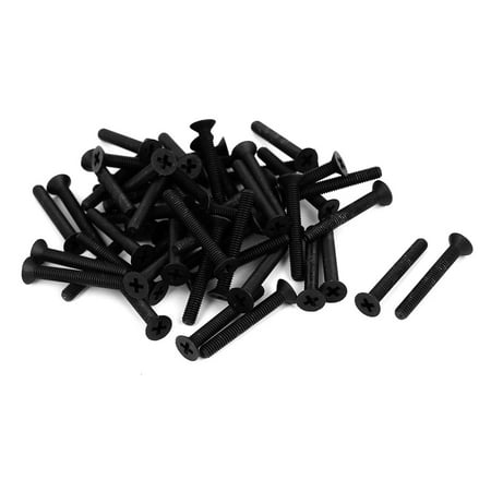 

Uxcell M4x30mm 0.7mm Pitch Nylon Countersunk Head Screws Bolt Black (50-pack)