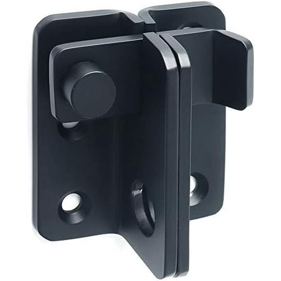 yeuweold (6.2×5.2×2cm)Sliding Door Lock Shutter Latch Door Swing Gate Lock Bolt with Screws for Door, Window, Cupboard and Garden, Matte Black Finish Stainless Steel