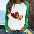 thumbnail image 2 of Awdenio Fashion Sweatshirt For Women Valentine's Day Print Casual Long-sleeved Patchwork Round Neck Pullover Top Shirt, 2 of 5