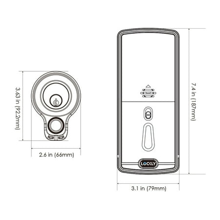 Lockly - Flex Touch Smart Lock Replacement Deadbolt with 3D Biometric Fingerprint/App/Physical Key - Satin Nickel