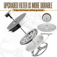 thumbnail image 7 of Utopia Kitchen 304 Grade Stainless Steel French Press Coffee Maker 12 Oz, Double Wall Insulated Coffee Press with 4-Level Filtration system, Include 2 Extra Filters, Rust-Free, Silver, 7 of 7