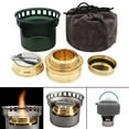thumbnail image 4 of Quemador pequeño con bolsa de almacenamiento Estufa de bolsillo Quemador de alcohol para escalada al aire libre Verde Cola estufa de picnic al aire libre, 4 of 8