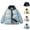 Sky Blue, variant on Men's Down Jackets & Coats Winter Warm Snow Coat Windbreaker Hooded Work Outerwear Snowboarding Jackets Beige