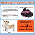 thumbnail image 3 of Top and Side Expandable Pet Carrier 18x11x11 Inches Delta United Airline Approved, Soft-Sided Carrier for Small Cats and Dogs with Locking Safety Zippers and Anti-Scratch Mesh(Pink), 3 of 13