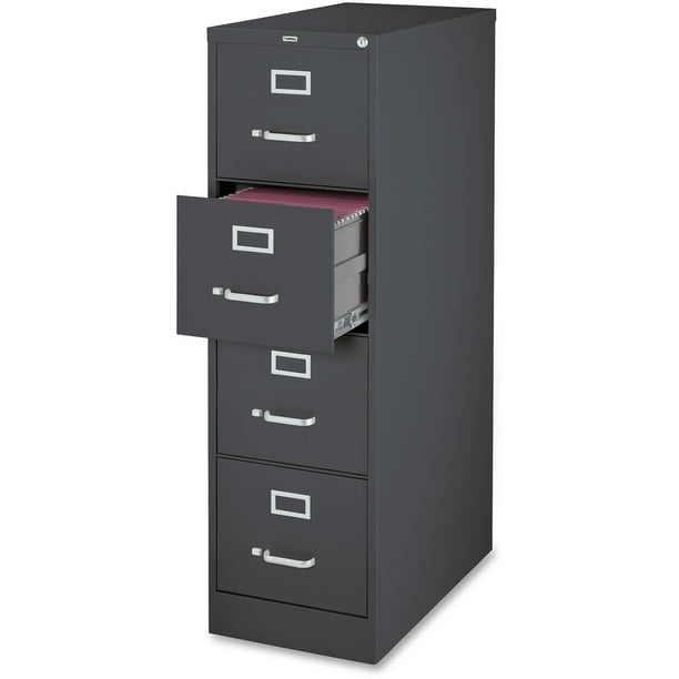 Lorell Llr66912 26 1 2 Vertical File Cabinet 1 Each Charcoal Walmart Com Walmart Com