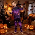 thumbnail image 6 of Racifhz Family Matching Pajamas Halloween Loungewear Set Long Sleeve Top and Pants Cozy Sleepwear Print Nightwear for Autumn Fall Holiday Party Family Gathering Outfits, 6 of 7