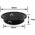 thumbnail image 2 of 10 piezas Grille Aération Ronde,Grille D'Aération Trou Inox Acier Inoxidable Ronde Grille Aération Trou Trous D'Aération Pour Cuisine Et Armoire Pour Cuisine Meubles Bouche Aération (Noir), 2 of 5
