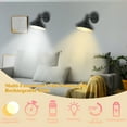 thumbnail image 5 of Wireless Battery Operated Wall Sconces, Industrial Timer Dimmable 13 Color Battery Powered Led Wall Lights Set of 2, Wall Lamp Fixture Indoor with Remote Control for Bedroom Farmhouse Gallery(Black), 5 of 7