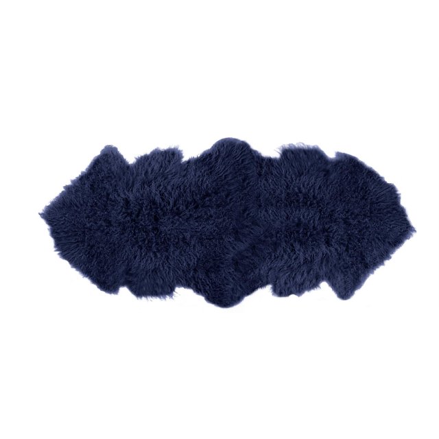 H-Natural Mongolian Sheepskin Faux Fur Rug