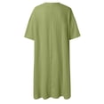 thumbnail image 4 of WILLBEST Coupes de Vinaigrette Ranch Individuelles Femmes Robe Décontractée Unie Manches Courtes Col en V avec Poches Robe Longue Ample, 4 of 4