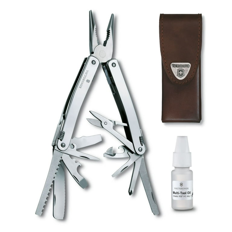 Victorinox Swiss Army SwissTool Spirit XC Plus Ratchet Multi Tool Stainless with Leather Pouch and Multi Tool Oi